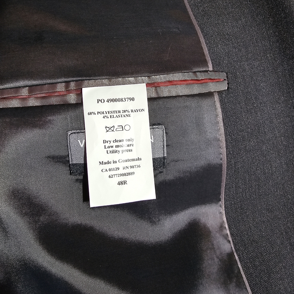 Van Heusen "Flex Slim Fit" 2-Button Suit Blazer Charcoal Gray 48R - Picture 5 of 6
